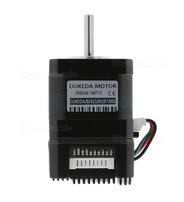 OUKEDA Nema 17 Integriertem Schrittmotor mit Treiber OK42HC40-174AYT-IO 1,8 Deg 0,44Nm 1,68A 2 Phasen 12-40VDC
